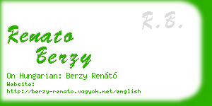 renato berzy business card